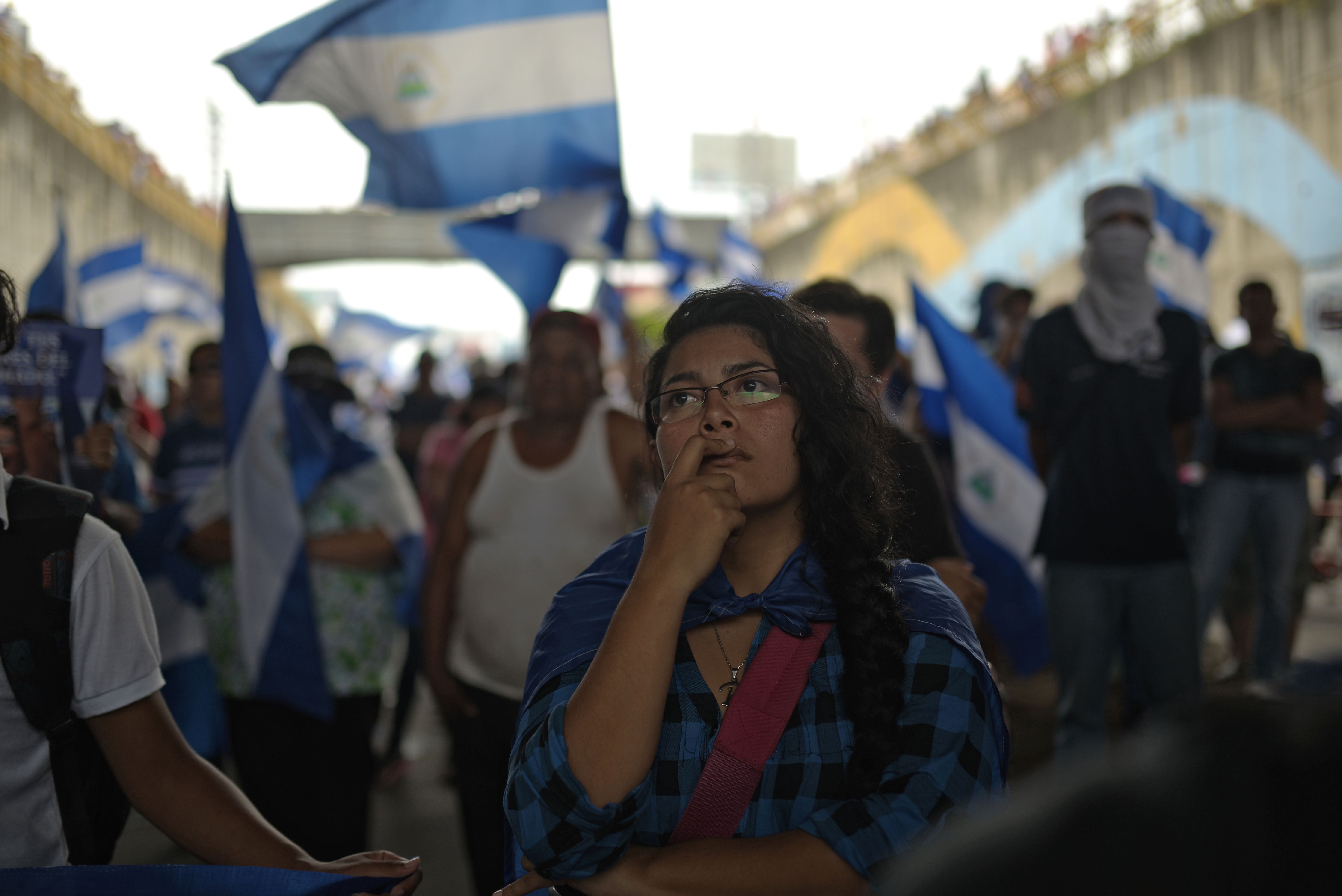 احتجاجات بأعلام نيكاراجوا