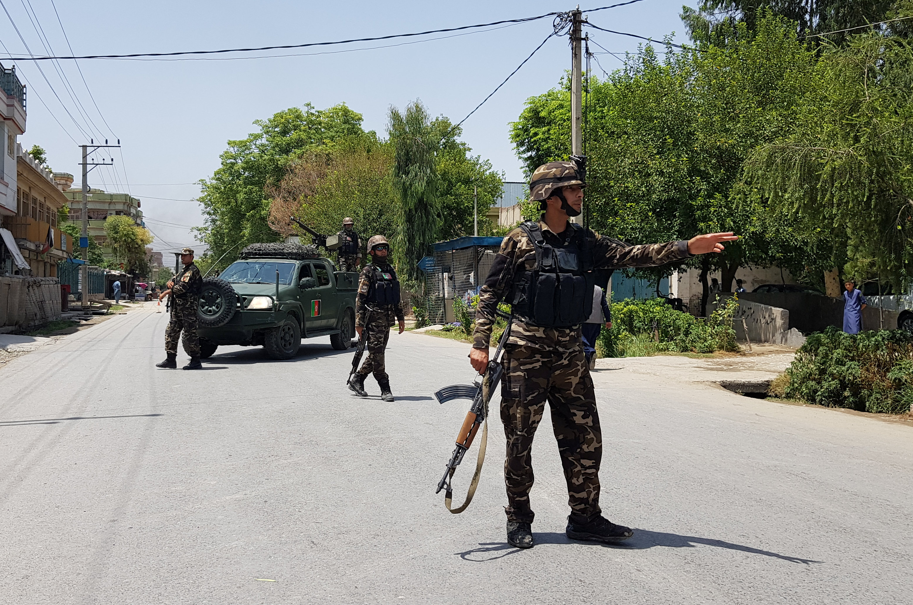 انتشار القوات الأفغانية بعد الحادث