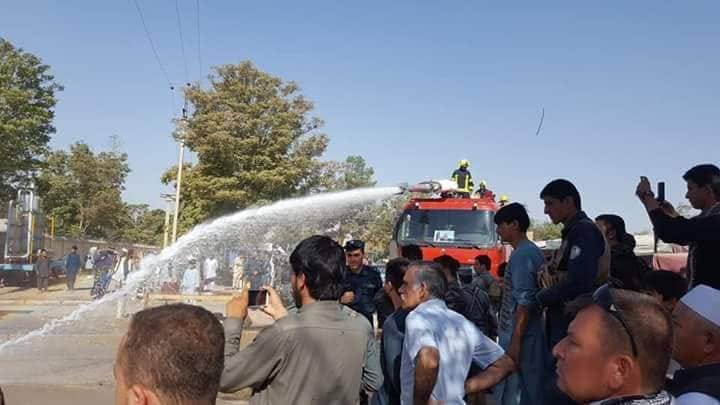 جانب من فض الاحتجاجات المناهضة لاردوغان فى افغانستان