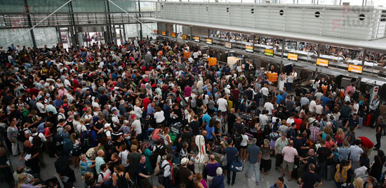 مطار ميونيخ الألمانى يلغى ‭200‬  رحلة بسبب إغلاق لصالة بعد خرق أمنى