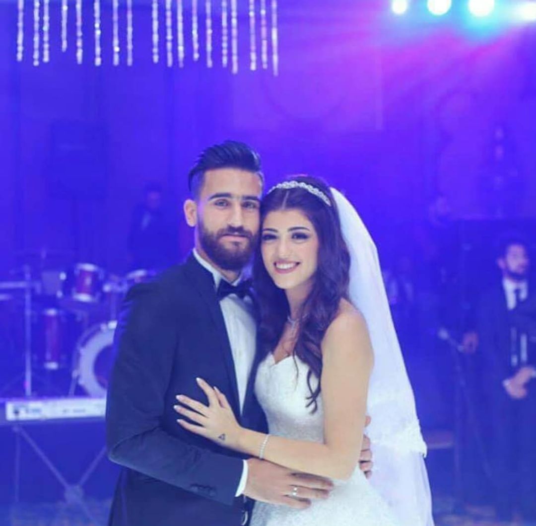 باسم و نوران فى حفل زواجهم