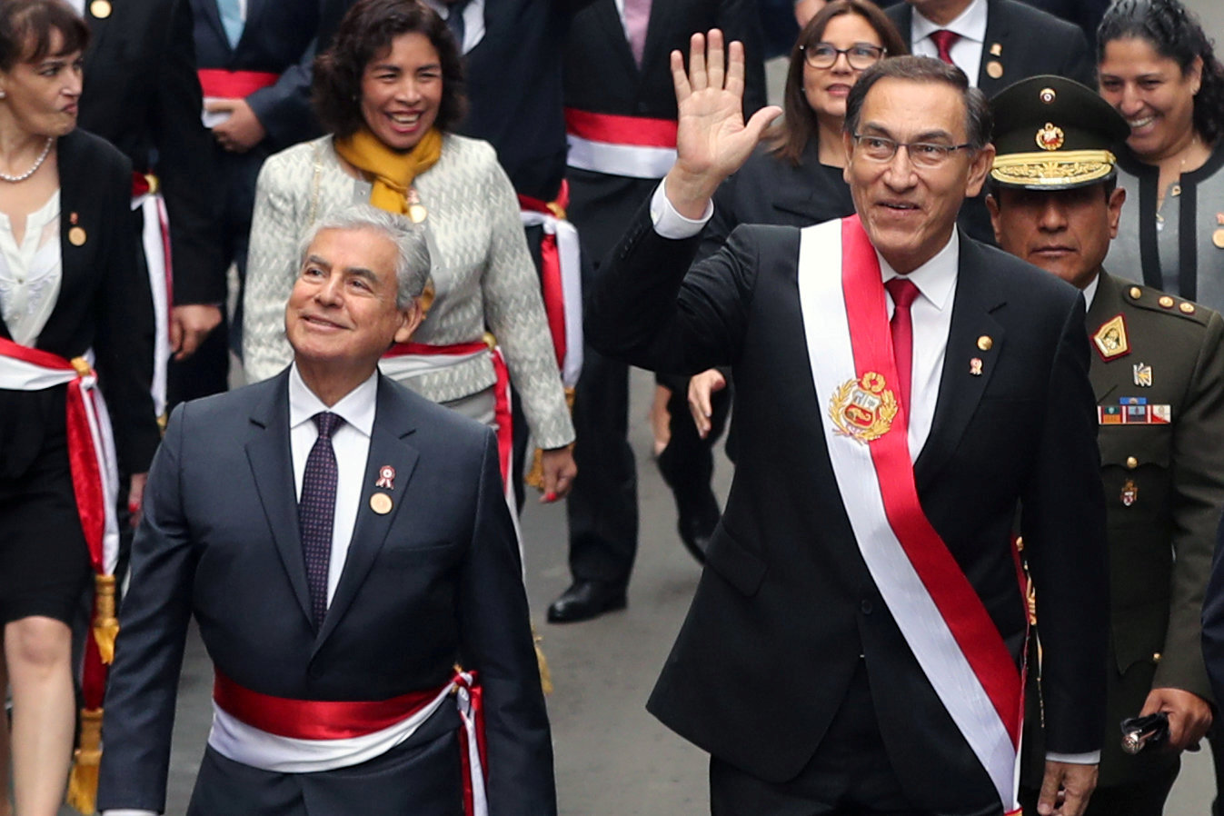 رئيس بيرو خلال الاحتفالات بعيد الاستقلال