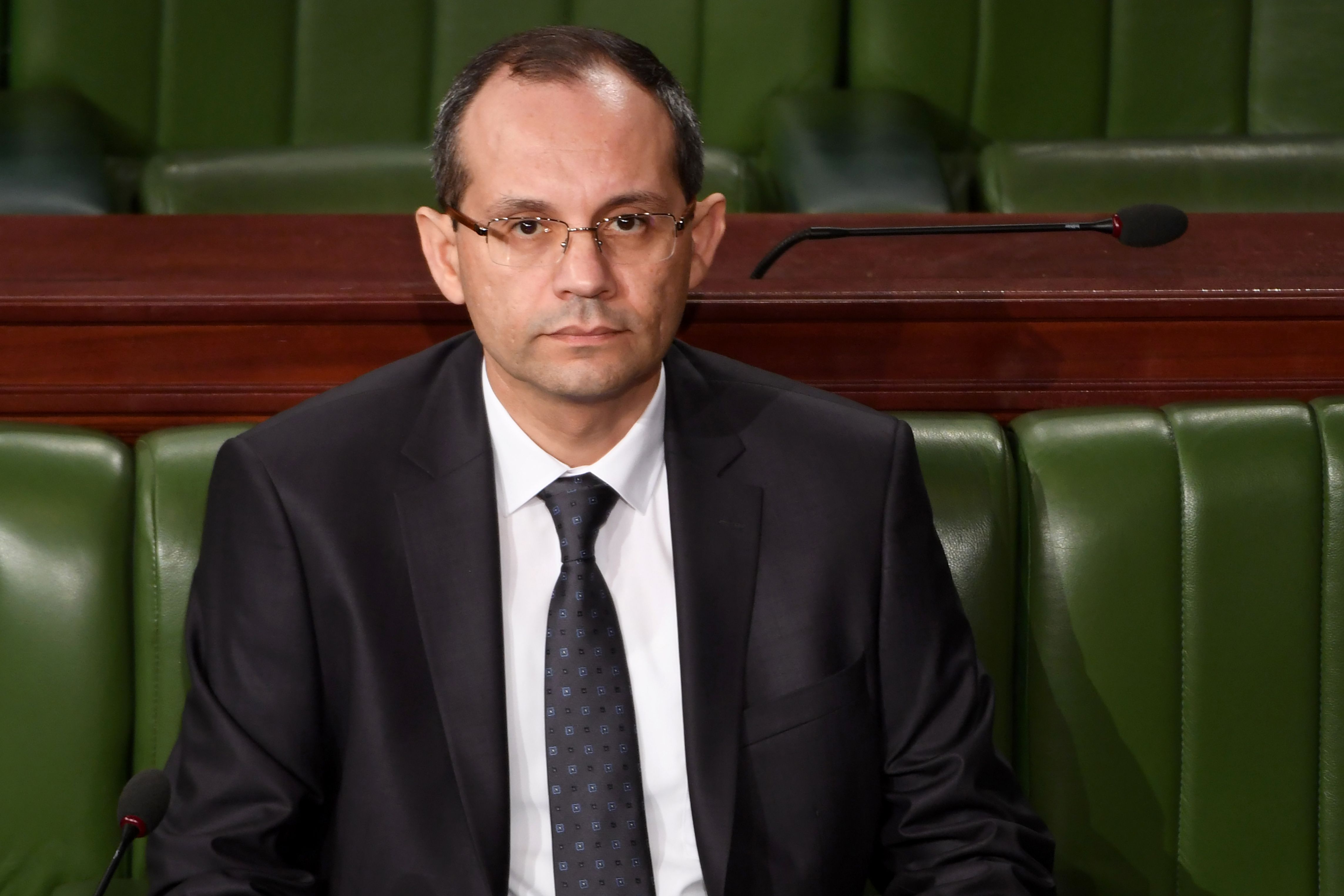 وزير الداخلية التونسي الجديد فى البرلمان