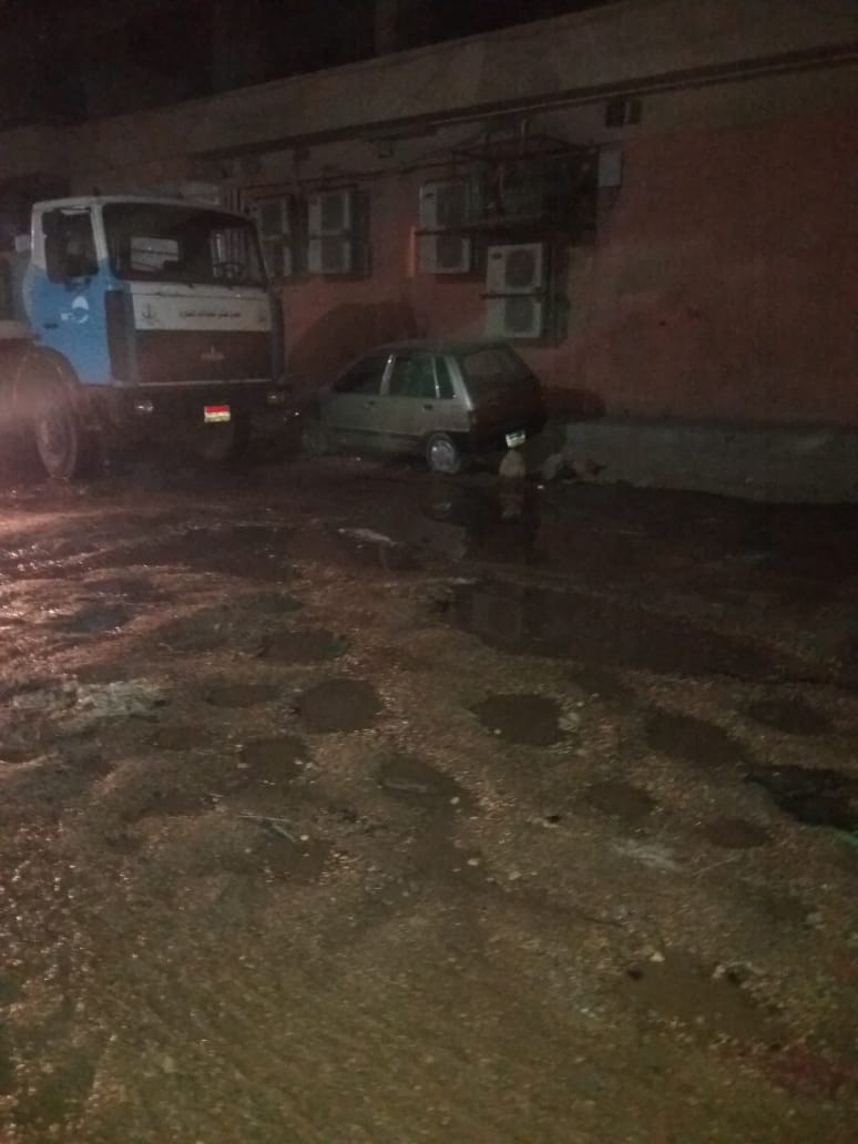 الشارع بعد شفط المياه الشارع بعد شفط المياه