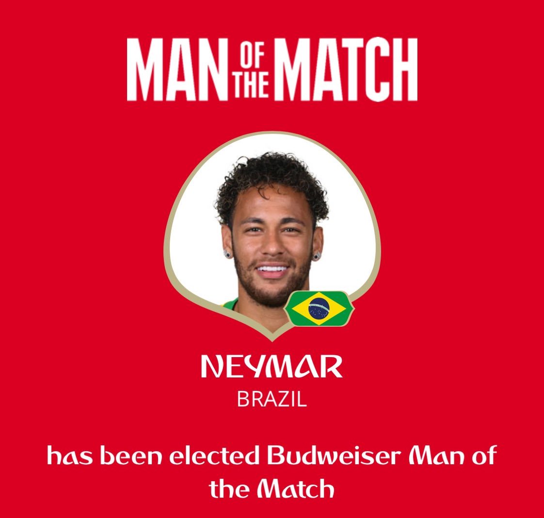 نيمار افضل لاعب فى المباراة البرازيل والمكسيك