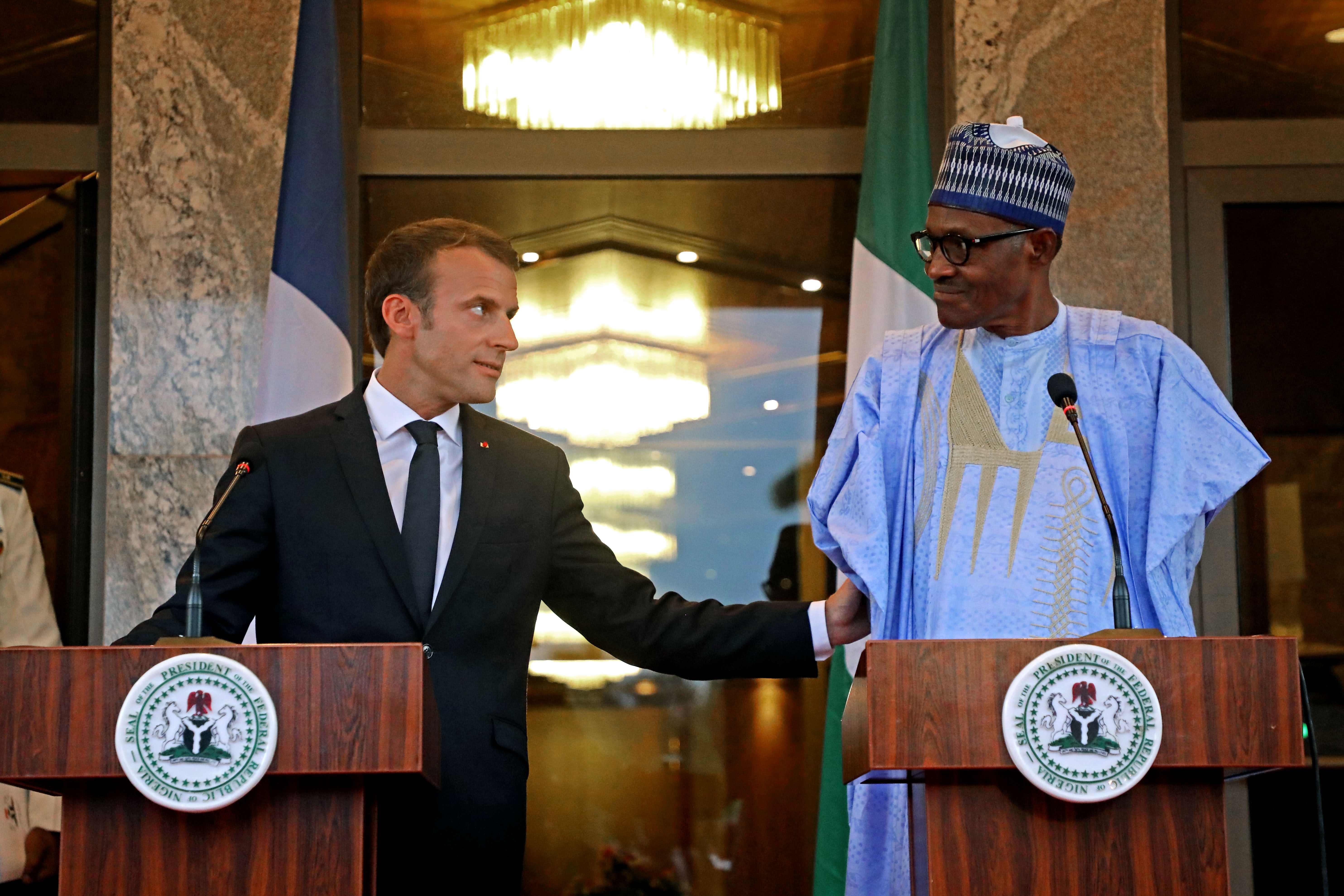 لقاء الرئيس النيجيرى بنظيره الفرنسى 