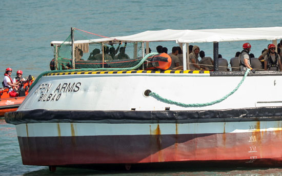 سفينة الإنقاذ "أوبن أرمز" وعلى متنها عدد من المهاجرين