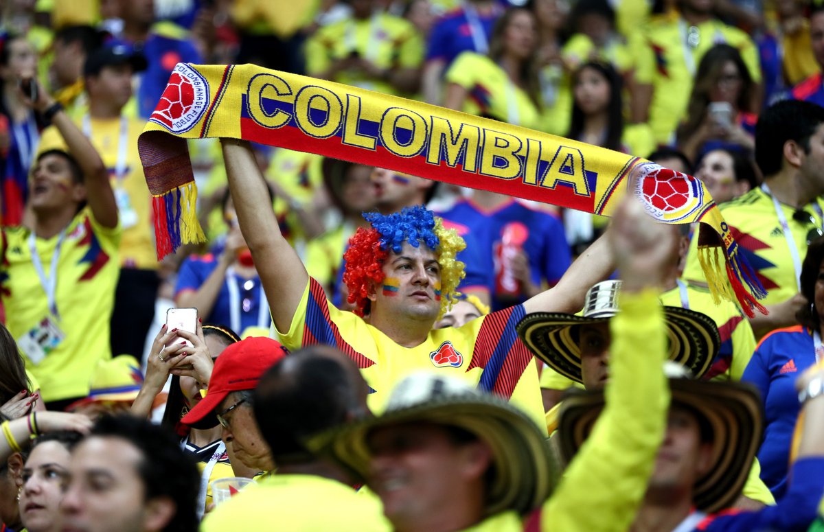 الجماهير الكولومبية تستقبل اللاعبين (1)
