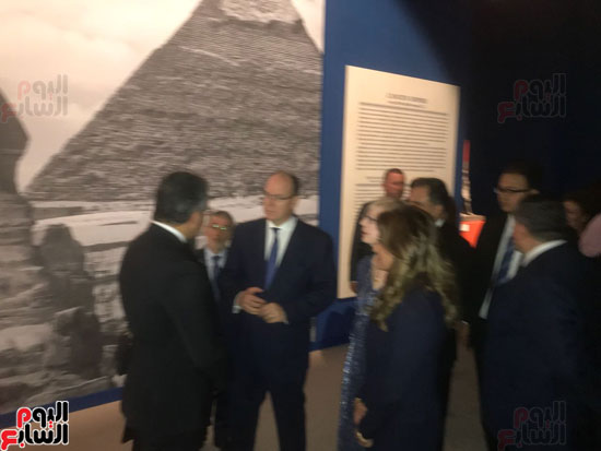 الأمير ألبرت الثانى أمير موناكو، فى افتتاح معرض الأثار المصرية بموناكو (8)