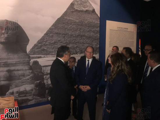 الأمير ألبرت الثانى أمير موناكو، فى افتتاح معرض الأثار المصرية بموناكو (2)