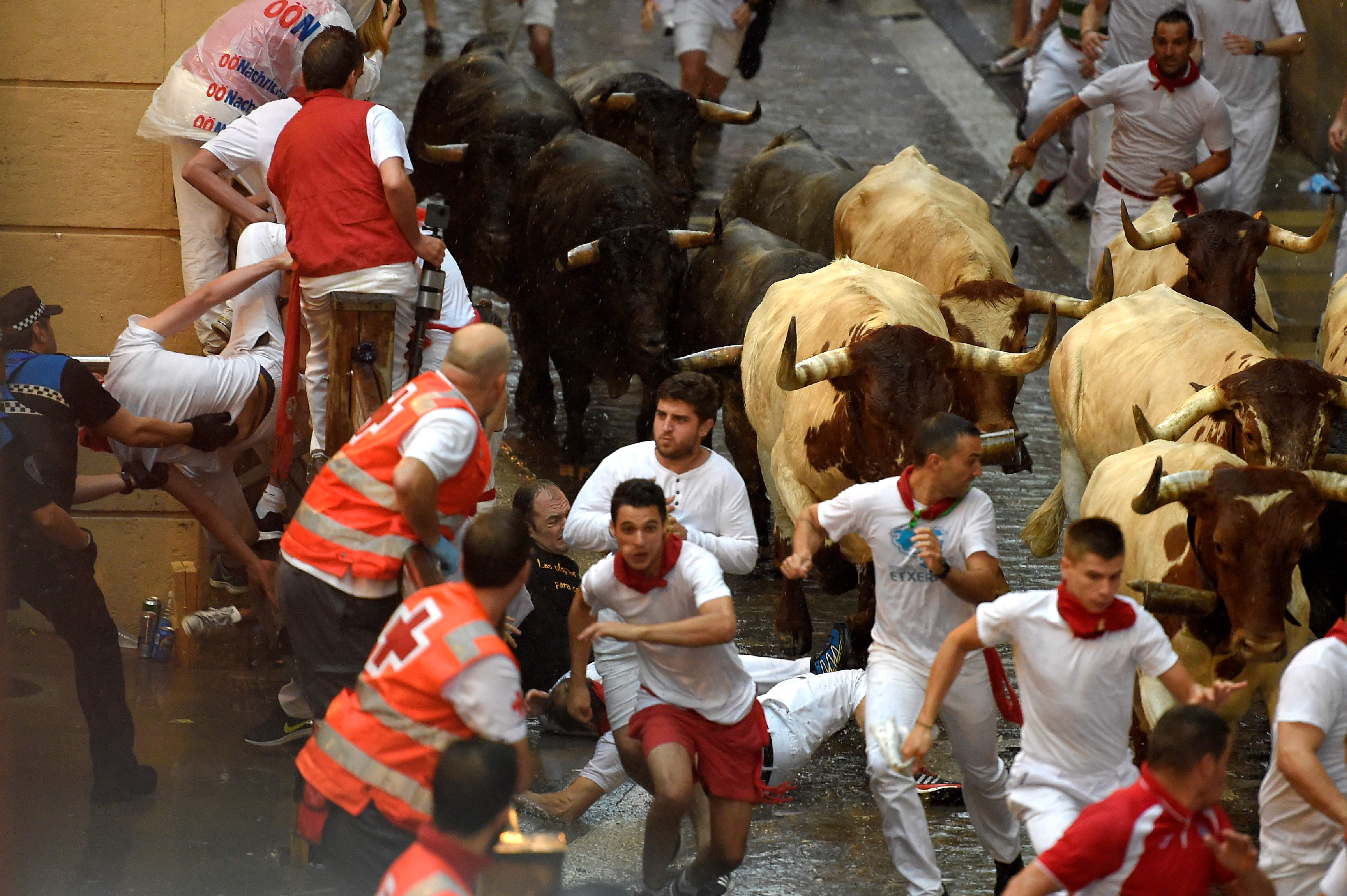 جانب من استمرار فعاليات مصارعة الثيران فى إسبانيا