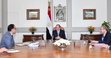الرئيس عبد الفتاح السيسي ورئيس الوزراء ووزير التموين