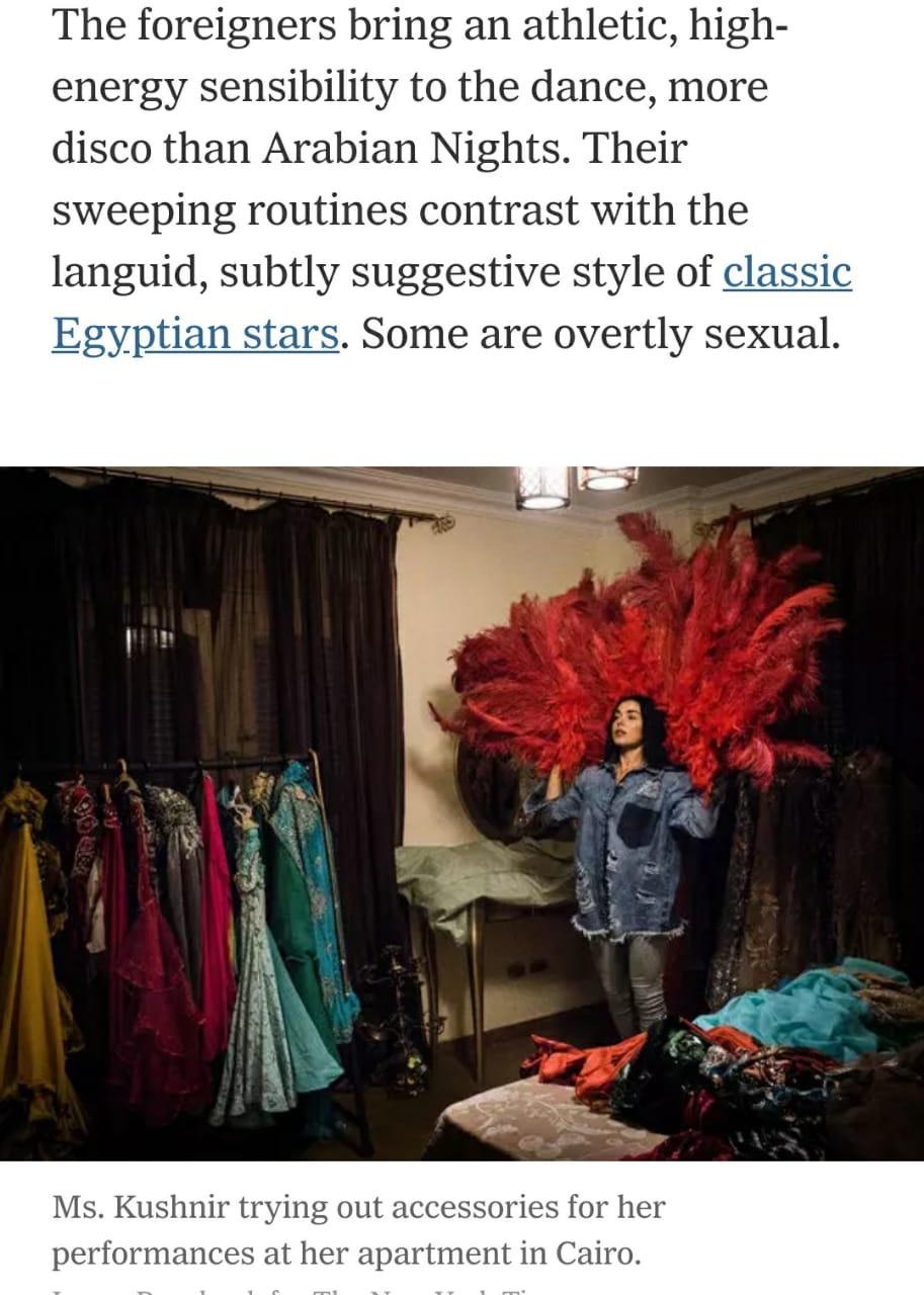 تقرير نيويورك تايمز رصد انتشار الراقصات الأجانب على حساب المصرييات