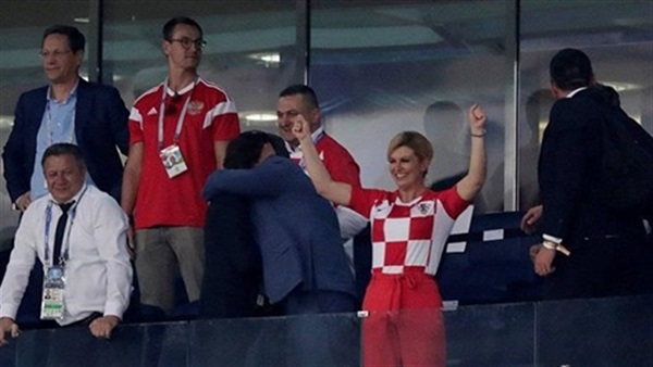 رئيسة كرواتيا فى المدرجات