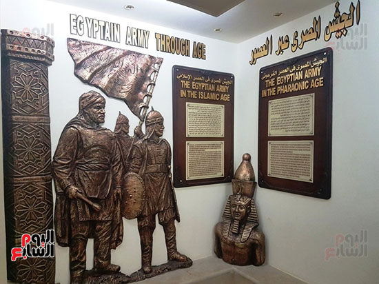 جانب من قاعة الجيش المصرى تحكى تاريخه عبر العصور