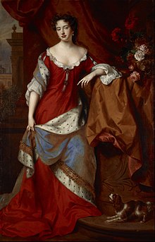 الملكة آن حول عام 1684, رسمها ويليم ويسينج وجان فان ديرفاردت