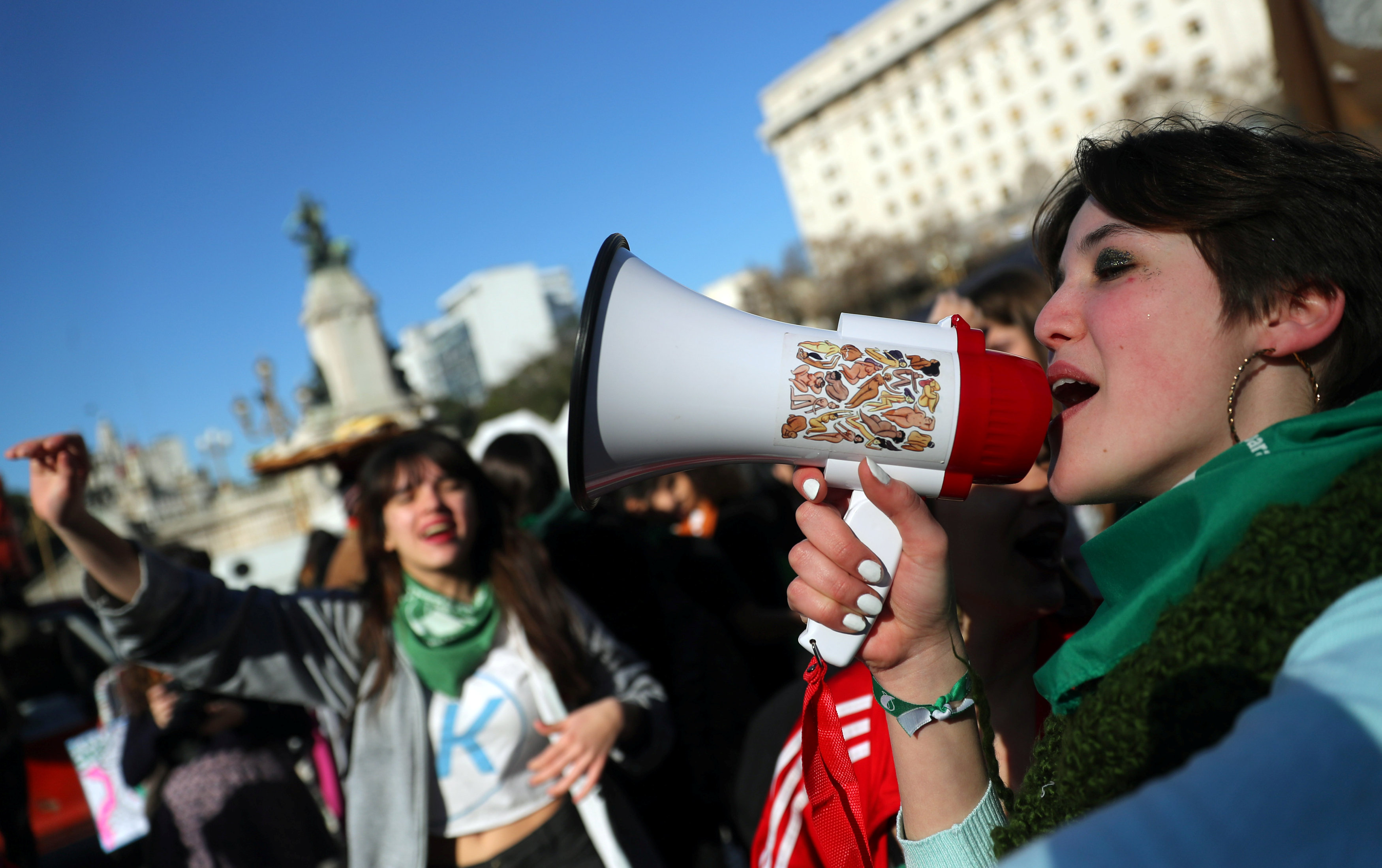 سيدات الأرجنتين خلال المظاهرات 