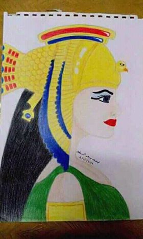 احدى لوحات ورسومات رسامة المنيا (3)