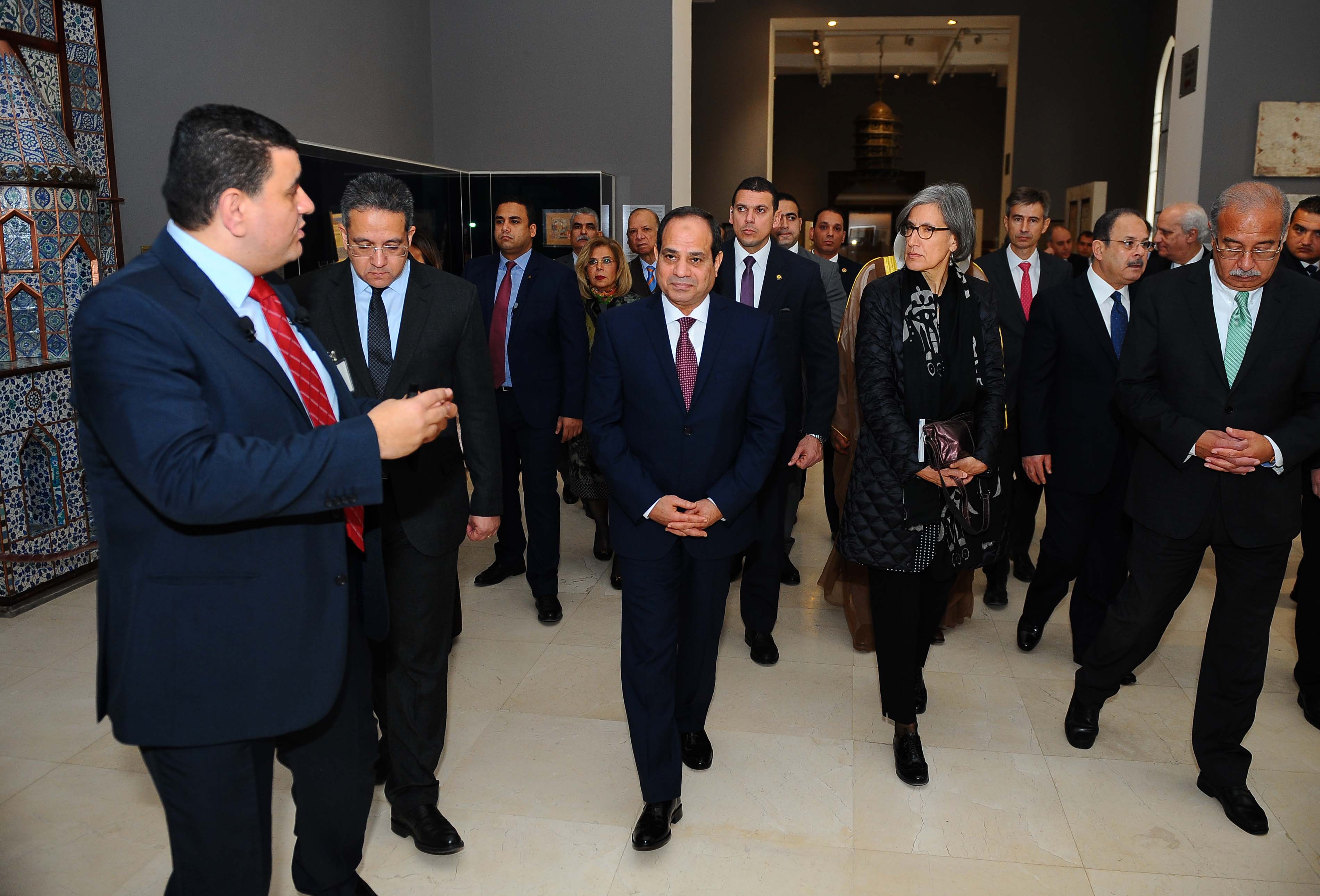 الرئيس السيسى فى افتتاح متحف الفن الإسلامى