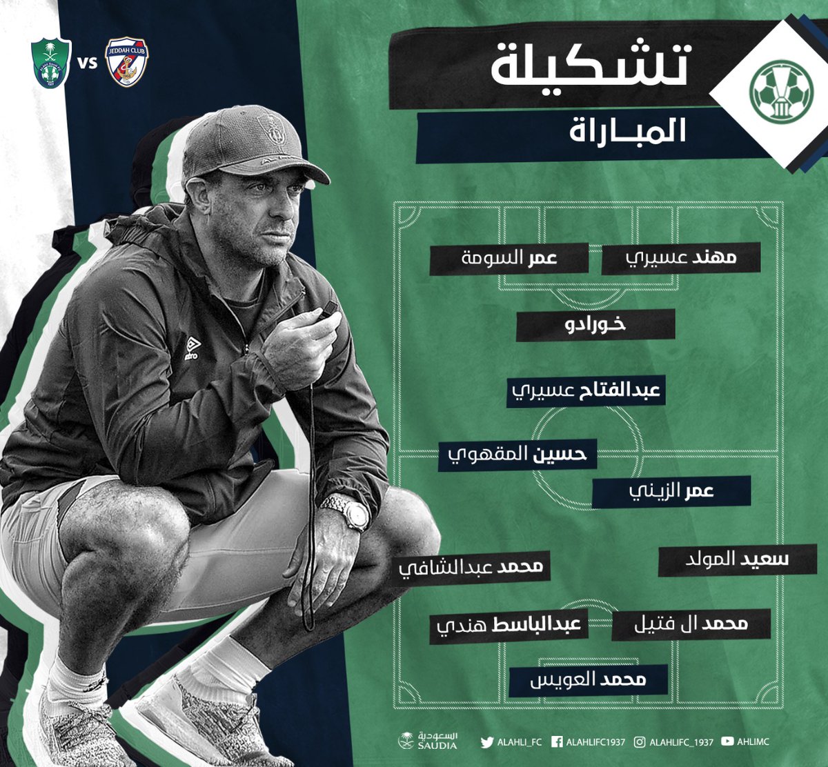 تشكيل الأهلى السعودى