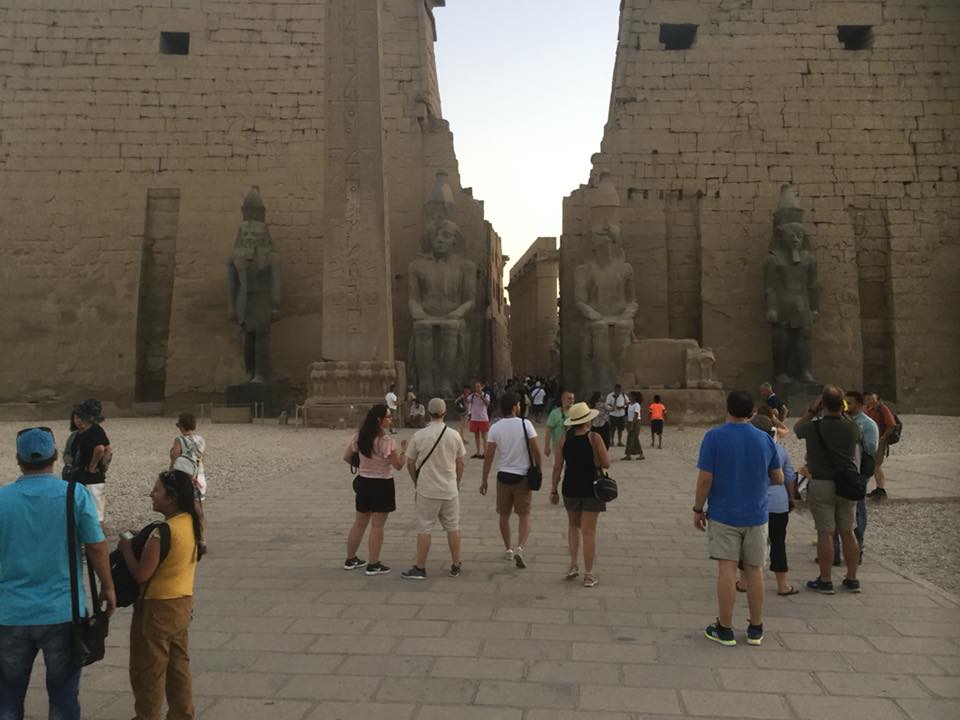 جانب من التوافد على المعابد الفرعونية بمحافظة الأقصر