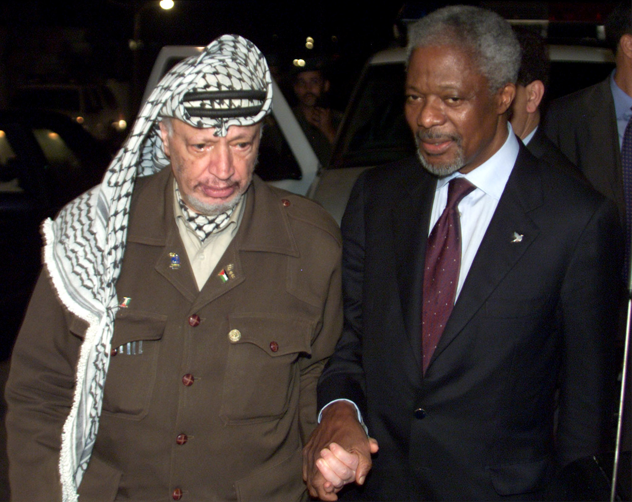 مع الزعيم الفلسطينى ياسر عرفات