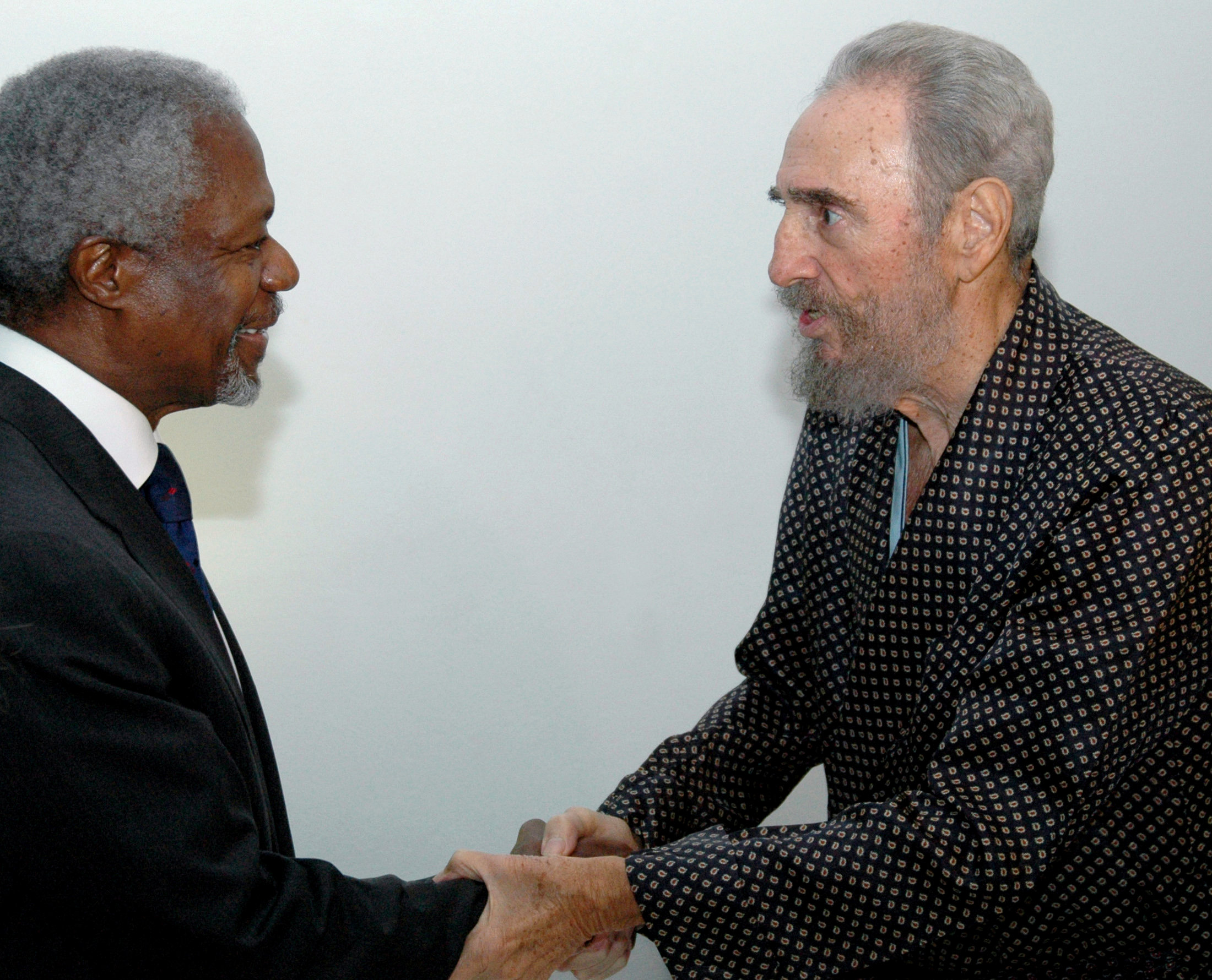 مع زعيم كوبا فيديل كاسترو