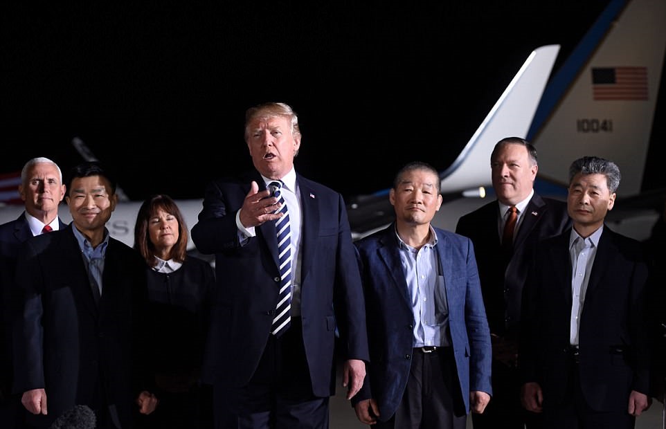 ترامب بدا حريصا على استقبال السجناء الأمريكيين فى بيونج يانج لدى عودتهم
