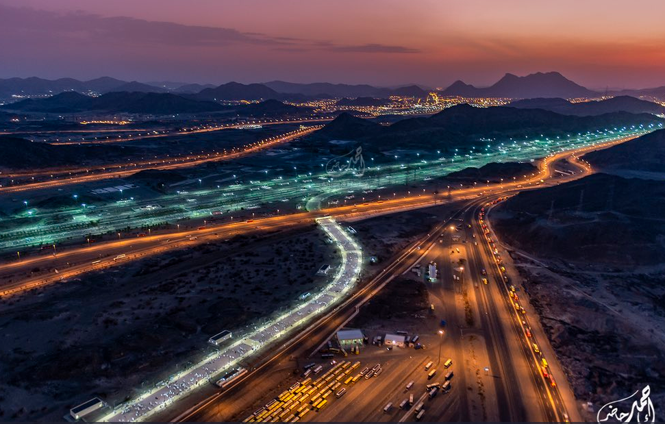 صورة للحج بعد مغيب الشمس