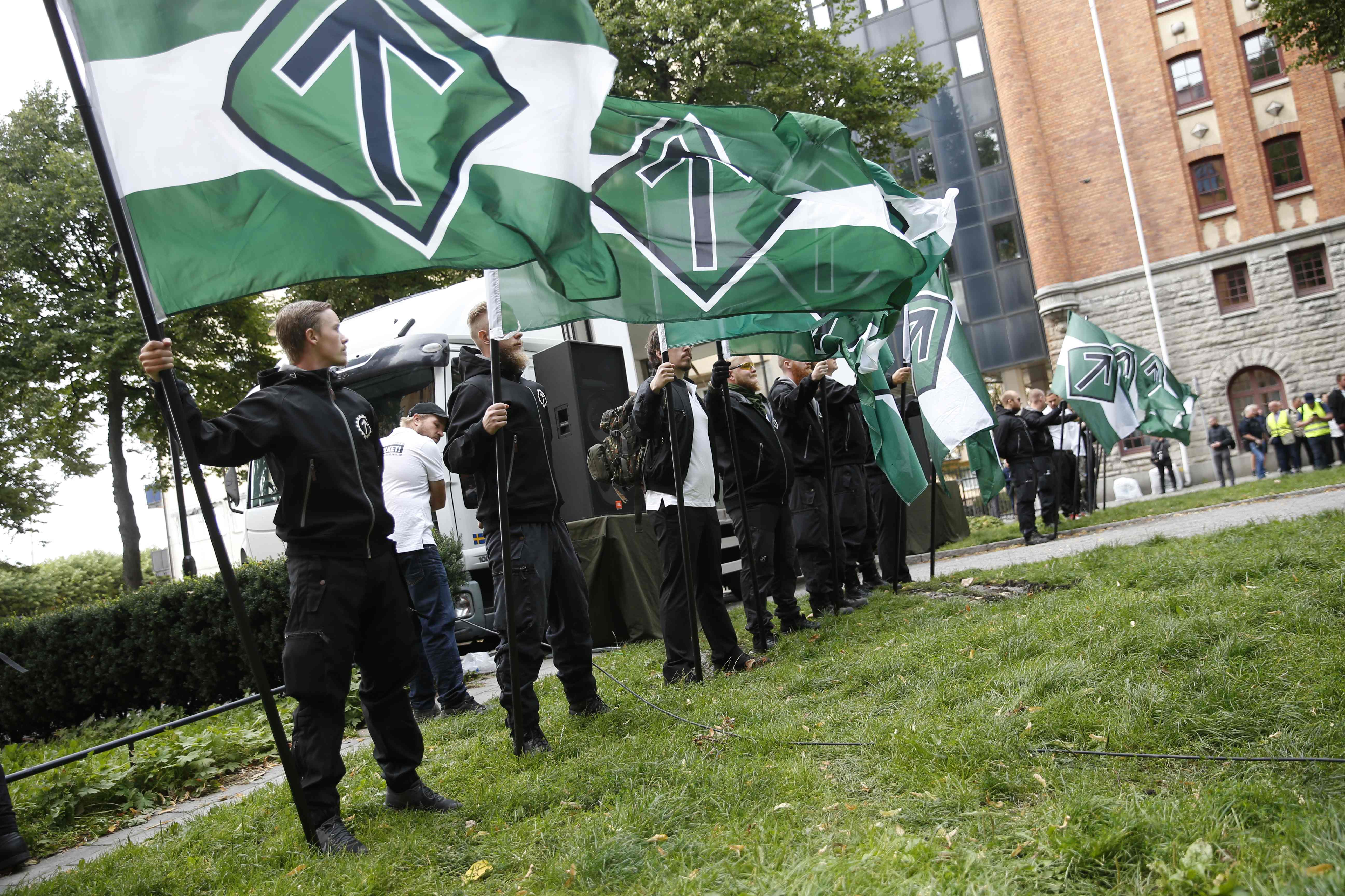 النازيون الجدد يتظاهرون فى ستوكهولم