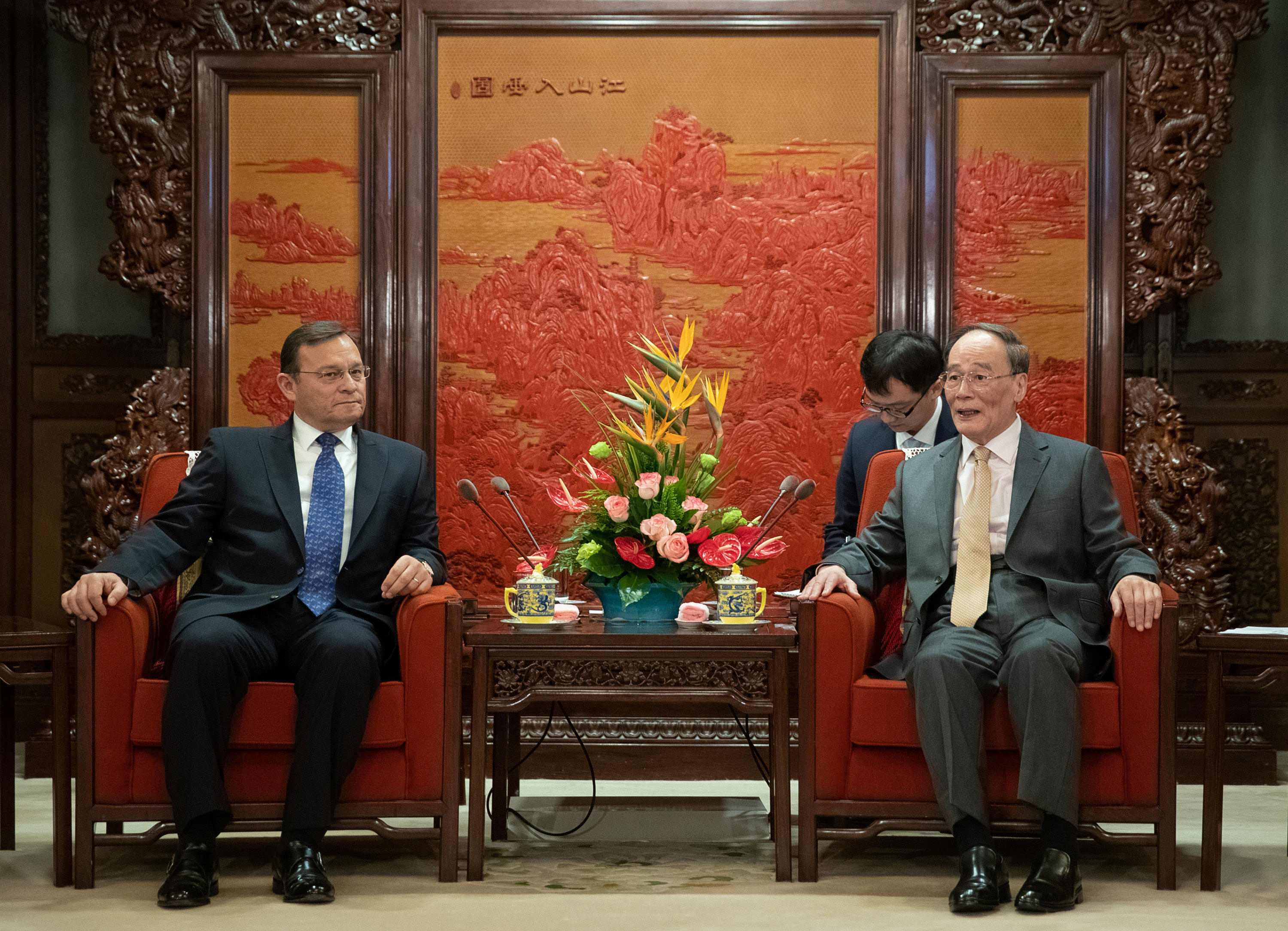 نائب رئيس الصين يلتقى وزير خارجية بيرو