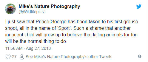 تدوينات غاضبة من الأمير ويليام بعد رحلة صيد الأمير جورج على تويتر
