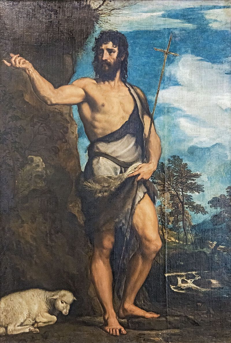 القديس يوحنا المعمدان لوحة لتيتيان