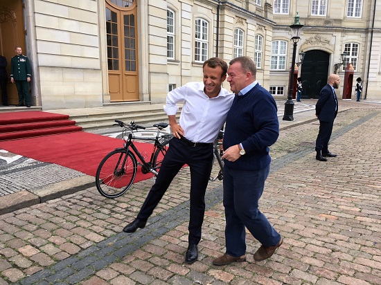 الرئيس الفرنسى بصحبة رئيس وزراء الدنمارك