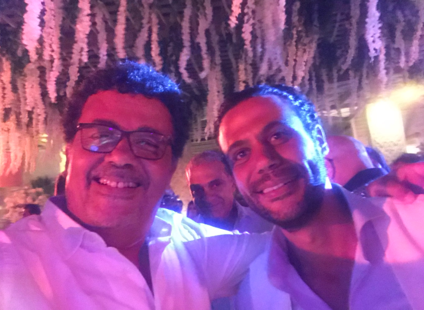 عمرو عرفه مع العريس محمد عادل إمام