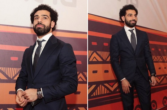 محمد صلاح فى حفل بعد توزيع جوائز أفضل لاعب فى أفريقيا