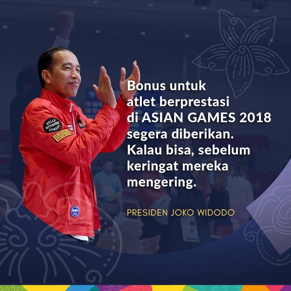 رئيس إندونيسيا يحتفل بإنجازات بلاده فى الدورة الآسيوية