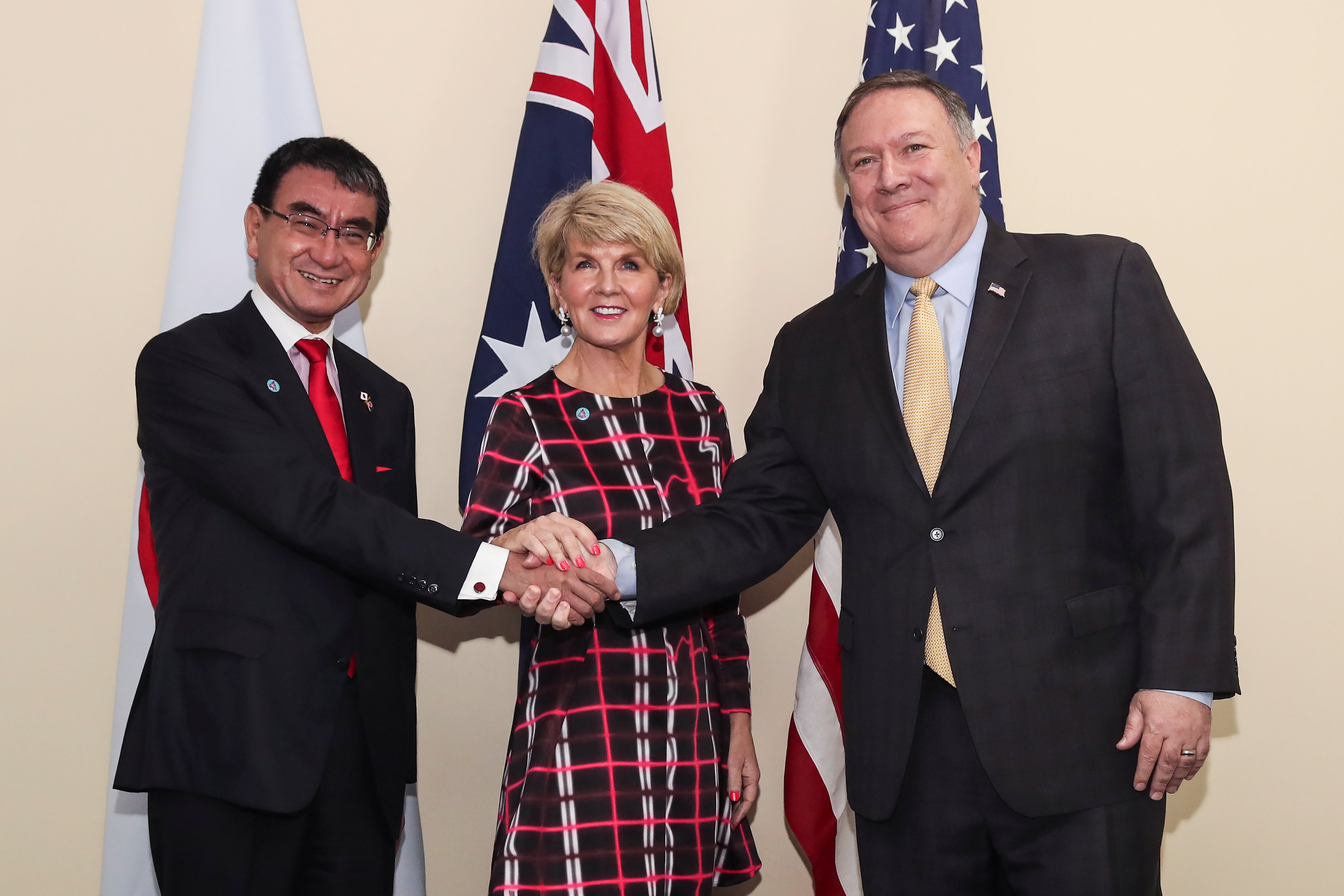 وزراء خارجية الولايات المتحدة واستراليا واليابان