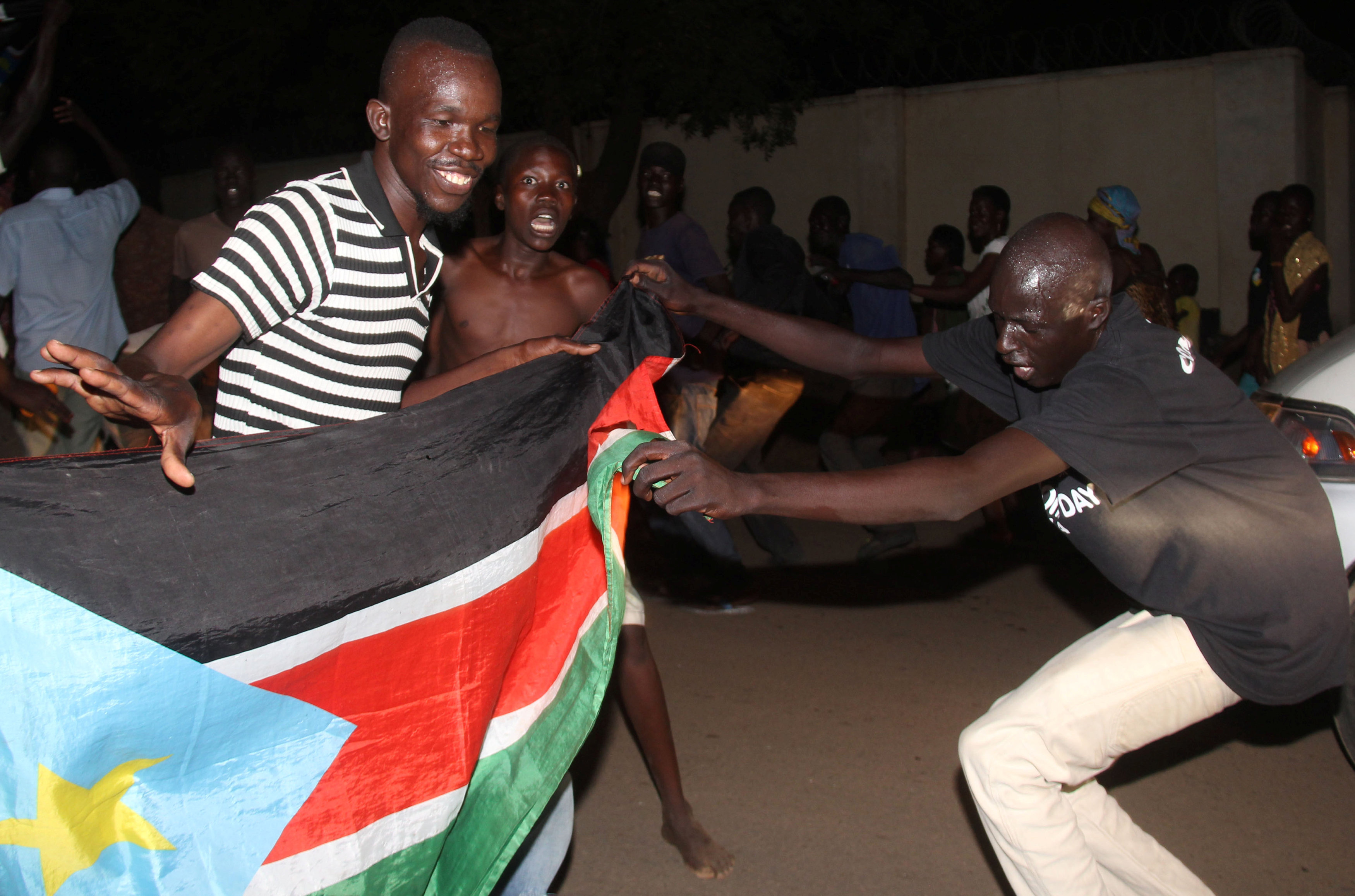 أعلام جنوب السودان تتصدر المشهد الاحتفالى فى جوبا