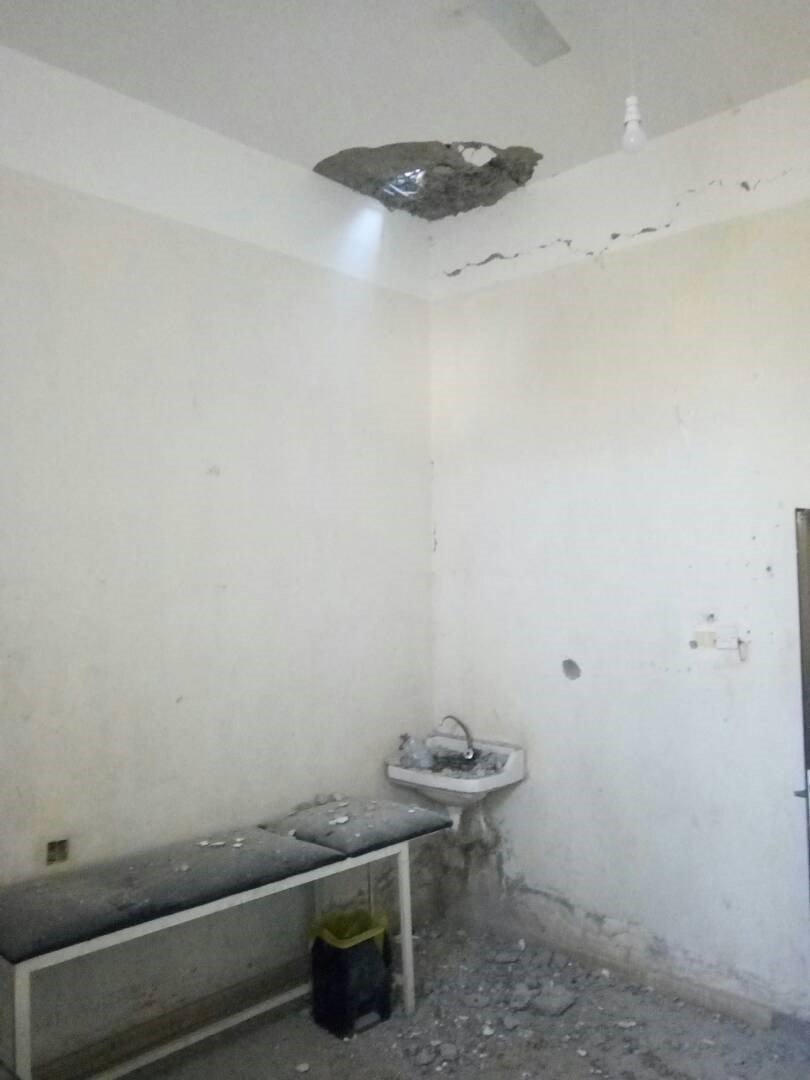 مستشفى حيس التى تعرضت للهجوم الحوثى