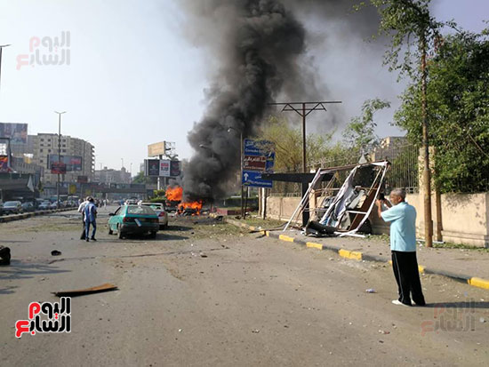 صور انفجار سيارة مطلع كوبرى اكتوبر (25)