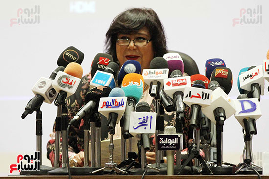 صور مؤتمر دار الكتب للإعلان عن مخطوطة نادرة بحضور وزيرة الثقافة (9)