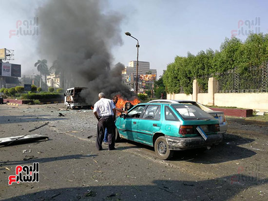 صور انفجار سيارة مطلع كوبرى اكتوبر (23)
