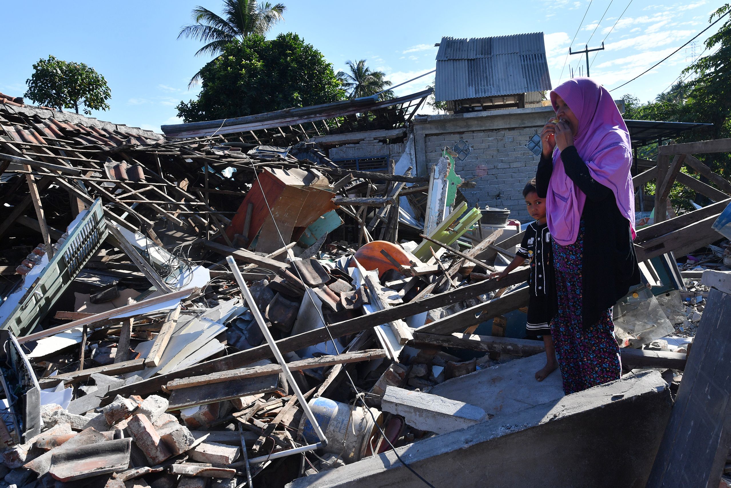جانب من زلزال إندونيسيا 