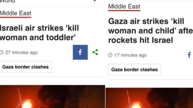 BBC-headline-Gaza-before-and-after