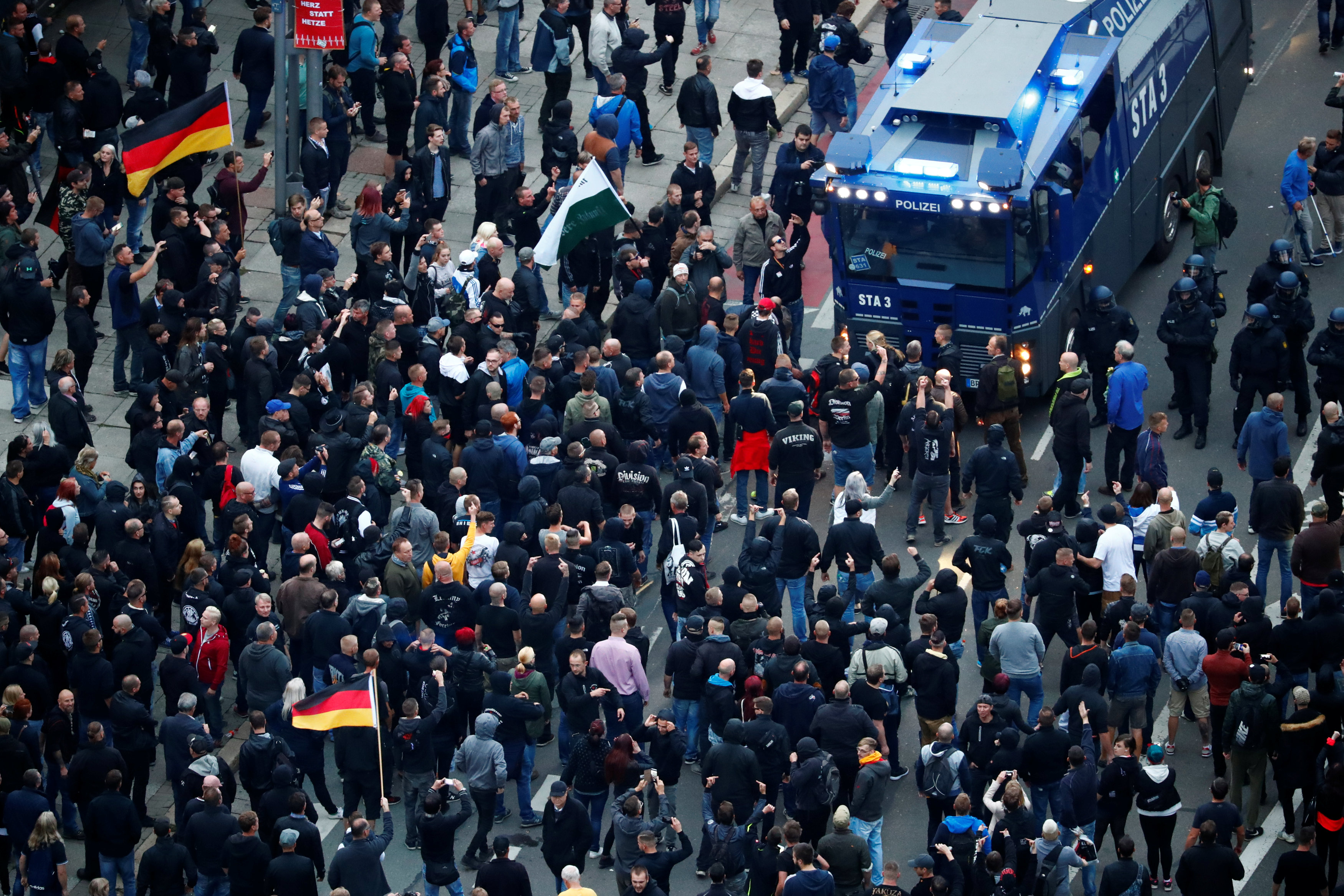 جانب من المظاهرات فى ألمانيا 