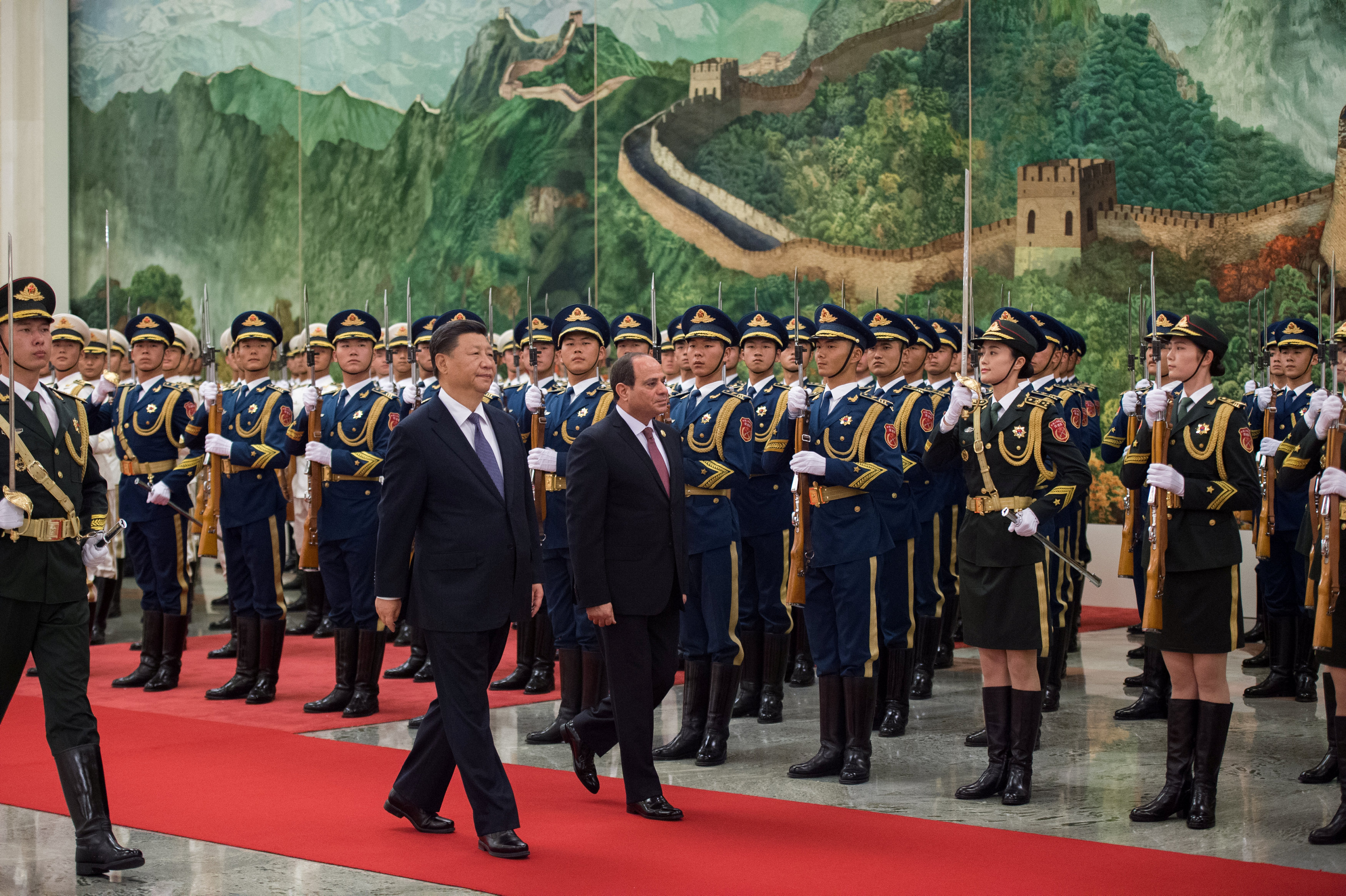 مراسم استقبال رسمية للسيسى فى بكين  (2)