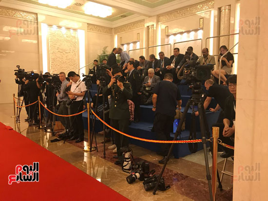 استقبال حافل بانتظار الرئيس السيسي بقاعة الشعب بالعاصمة الصينية بكين (12)