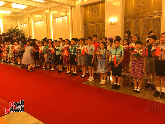 استقبال حافل بانتظار الرئيس السيسي بقاعة الشعب بالعاصمة الصينية بكين (4)