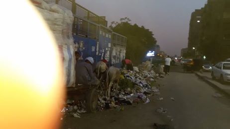 القمامة بشارع غرب السكة الحديد بعين شمس (1)